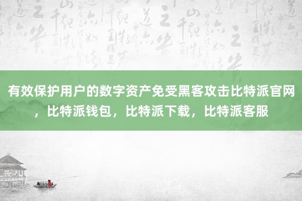 有效保护用户的数字资产免受黑客攻击比特派官网，比特派钱包，比特派下载，比特派客服