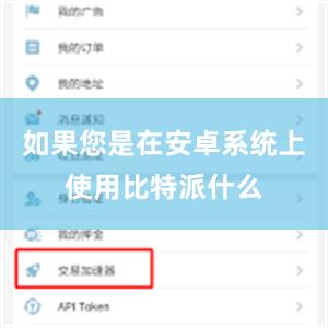 如果您是在安卓系统上使用比特派什么