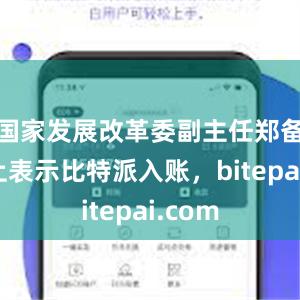 国家发展改革委副主任郑备在会上表示比特派入账，bitepai.com