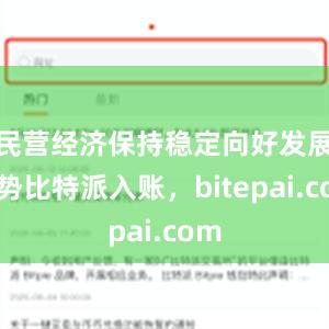 民营经济保持稳定向好发展态势比特派入账，bitepai.com